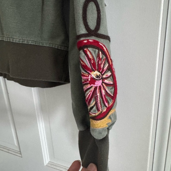 Double D Ranch Green and Pink Knit Top - Picture 2 of 5